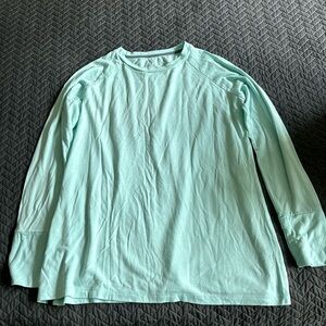 Freefly Women’s bamboo weekender long sleeve - blue chill -Size L